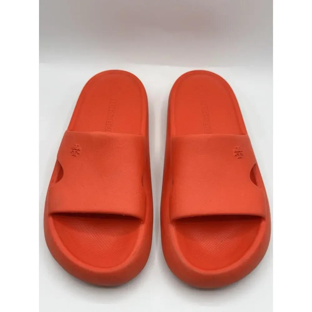 Tory Burch Shower Slide Eva Sandals in Red Poppy Size 9